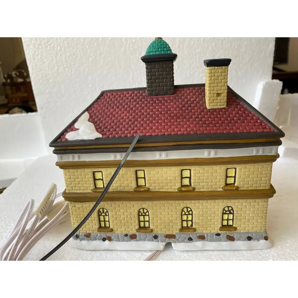 St. Nicholas Square ceramic Christmas decoration building village Illuminated